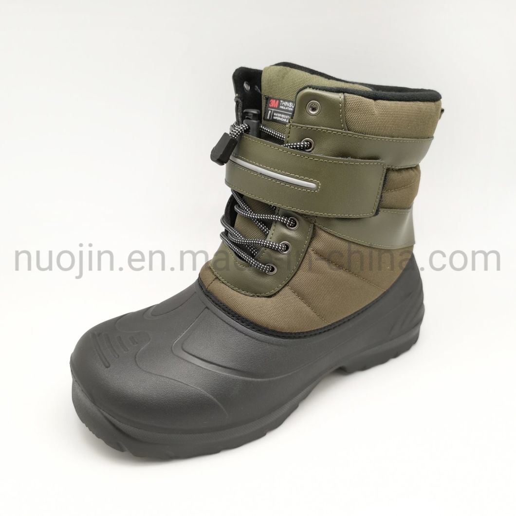 Chaussures en coton de grande taille hommes bottes de neige chaussures d'outillage de marche bottes de neige en cuir en plein air