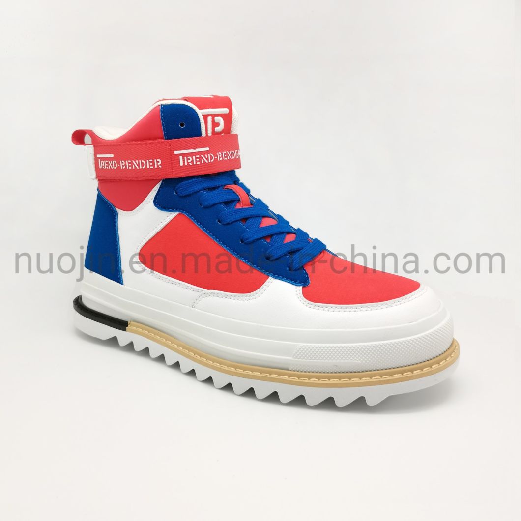 2022 chaussures de mode hommes chaussures d&eacute;contract&eacute;es en cuir chaussures de Skate sup&eacute;rieures rouges baskets montantes pour hommes