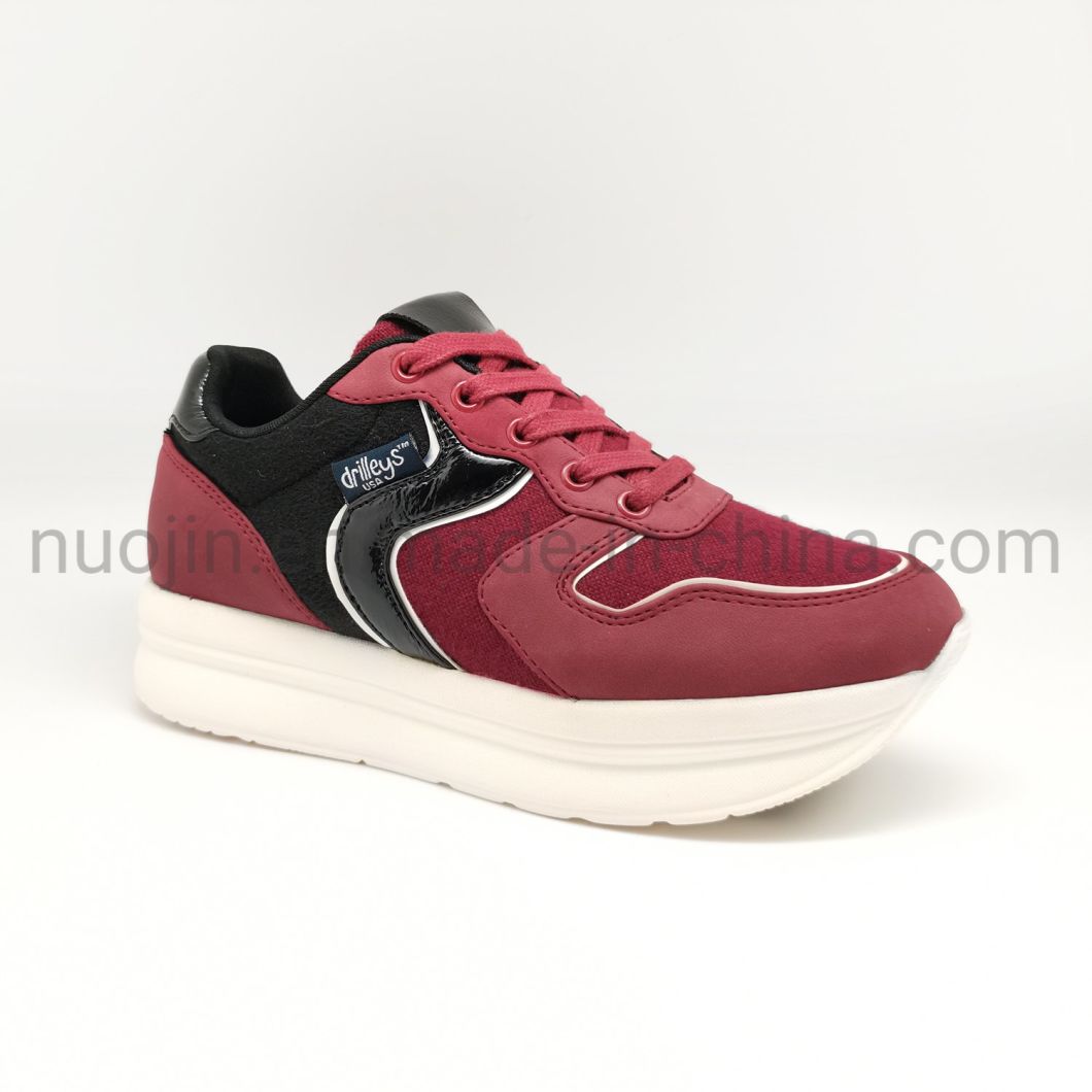 Nouveau Design Mode Casual Slip-on Chaussures Compens&eacute;es Femme