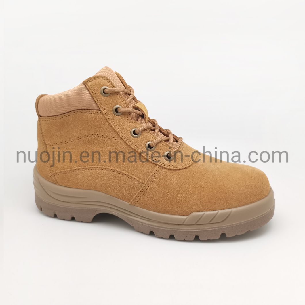 Bottes de travail en daim de vache de haute qualit&eacute;, bottes tactiques, chaussures de s&eacute;curit&eacute; &agrave; bout en acier pour hommes