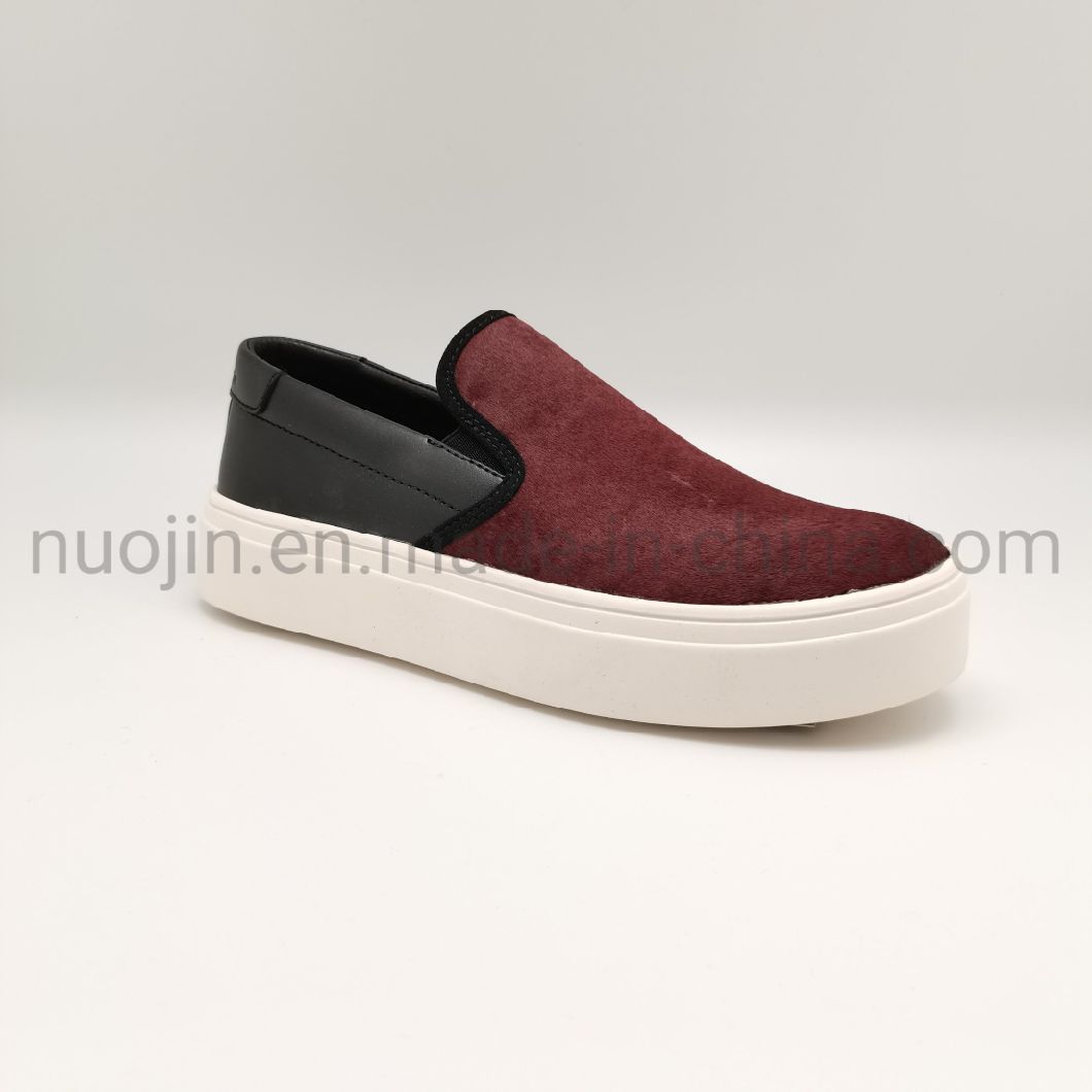 Chaussures d'&eacute;t&eacute; &eacute;l&eacute;gantes pour femmes, respirantes, &agrave; la mode, en cuir de fourrure, imprim&eacute; l&eacute;opard, d&eacute;contract&eacute;es