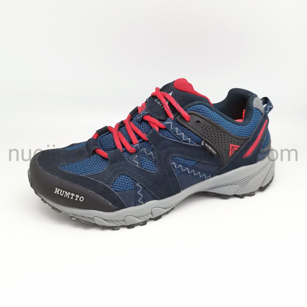 Baskets &agrave; tige en daim et maille, chaussures d'ext&eacute;rieur