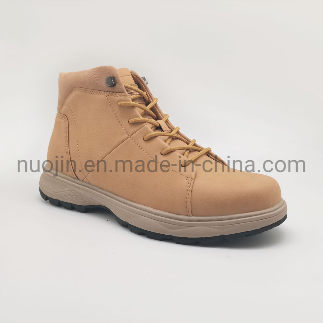 Bottes en cuir synth&eacute;tique &agrave; lacets d&eacute;contract&eacute;es personnalis&eacute;es randonn&eacute;e bottes de cheville d&eacute;contract&eacute;es pour hommes