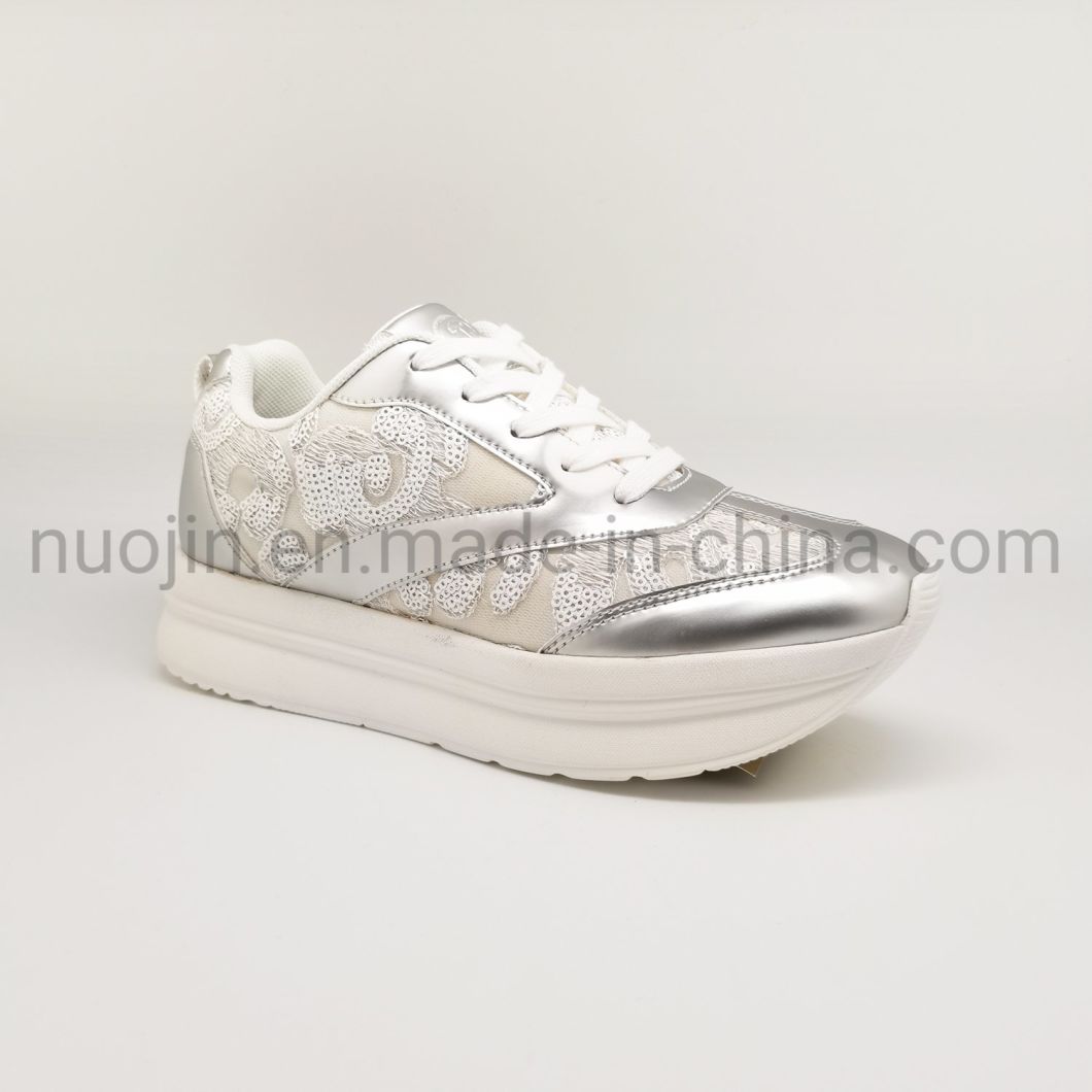 Baskets &eacute;paisses confortables de haute qualit&eacute; pour femmes, chaussures en cuir v&eacute;ritable, chaussures de Sport &agrave; plateforme, baskets &agrave; la mode pour femmes