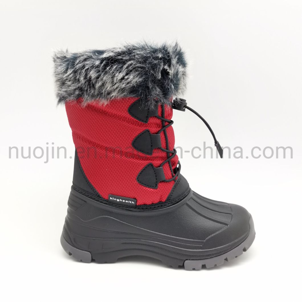 Chaussures de neige pour enfants avec doublure en fourrure, bottes de neige pour enfants
