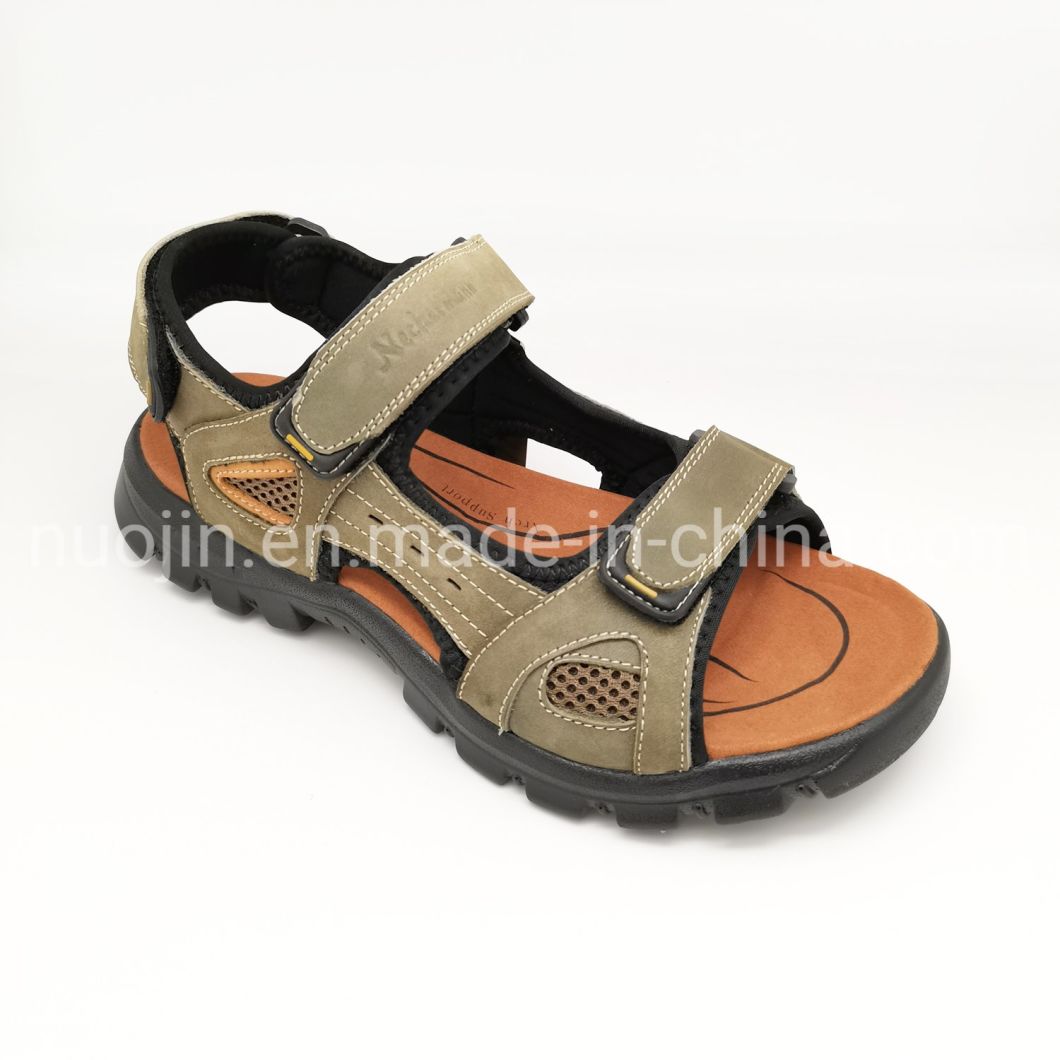 Pantoufle de vente chaude sandales r&eacute;sistantes &agrave; l'usure hommes chaussures d'&eacute;t&eacute; en cuir sandales