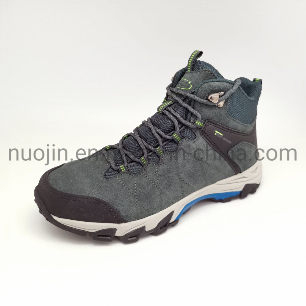 Chaussures de s&eacute;curit&eacute; de haute qualit&eacute; en daim respirant pour hommes, chaussures de randonn&eacute;e antid&eacute;rapantes &agrave; lacets