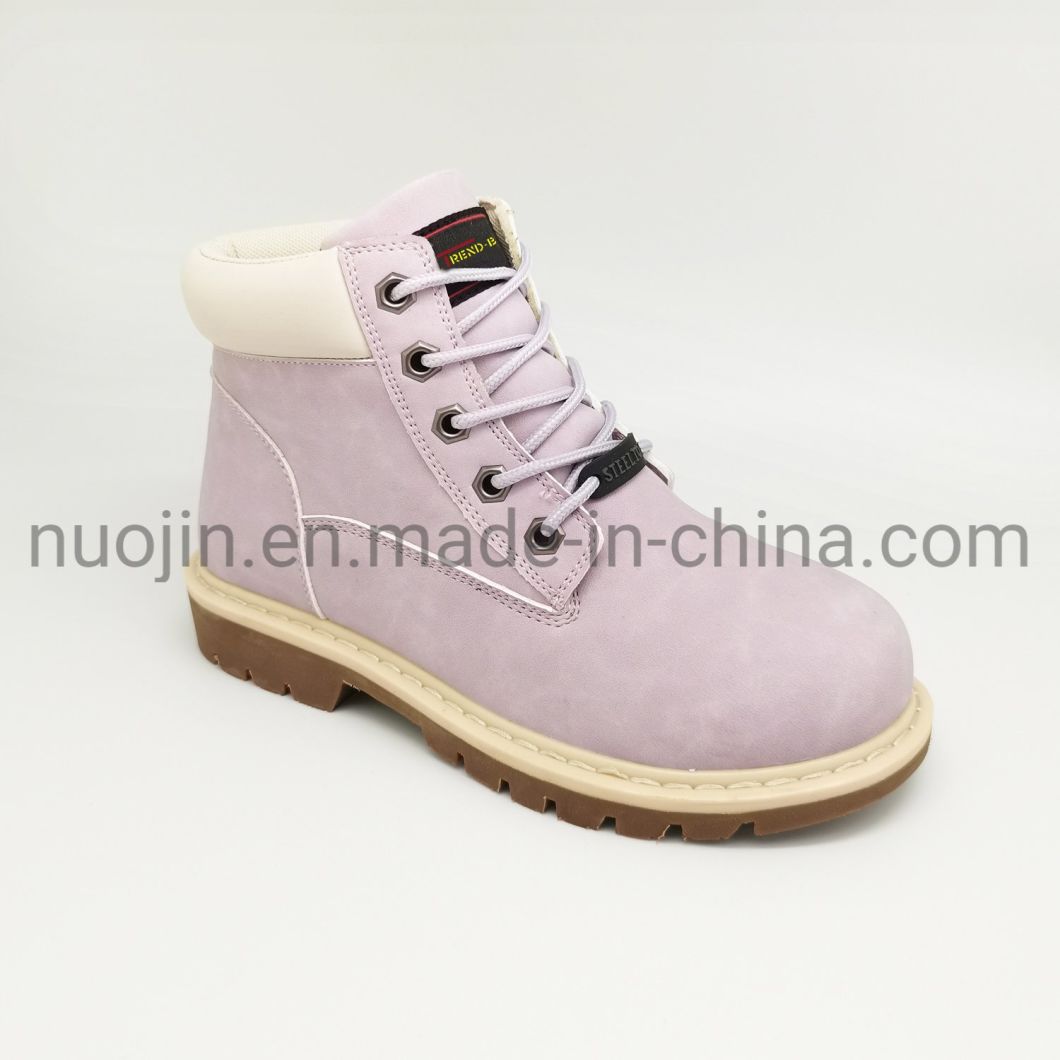 Chaussures en cuir respirant pour femmes, fabricant chinois, bout en acier, bottes de travail antid&eacute;rapantes, chaussures de s&eacute;curit&eacute; pour femmes